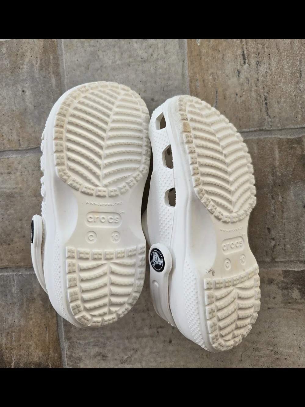 Kids White Foam Clog Sandals - Crocs- Size 10c Toddler